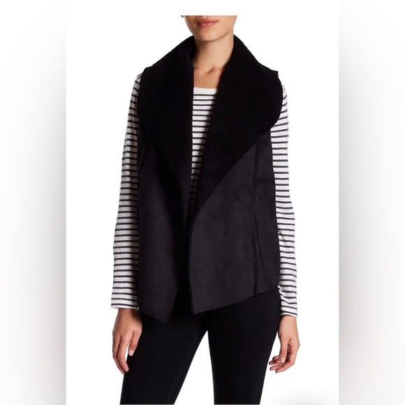 Women’s Faux Suede & Faux Shearling Lined Vest- size large- $25 - Picture 3 of 4